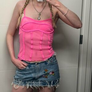 Vintage y2k Victoria’s Secret hot pink cami